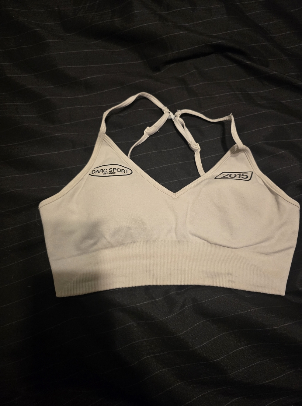 DARC SPORT White Seamless Racerback Bralette